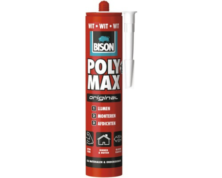 Bison Poly Max® Original 425 g koker wit